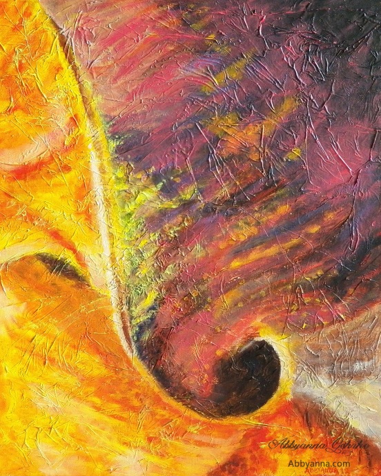 Banana Leaf Abstract, 16"x20" Acrylic on Canvas