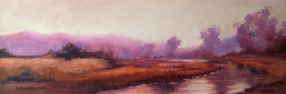 A Warm Afternoon at McInnis, 12"x36" Oil on Canvas